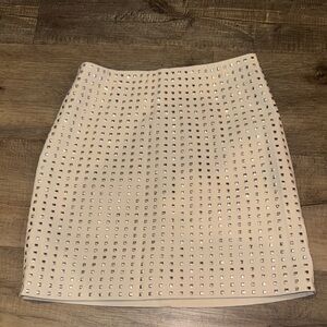 H&M Beige Studded Skirt
